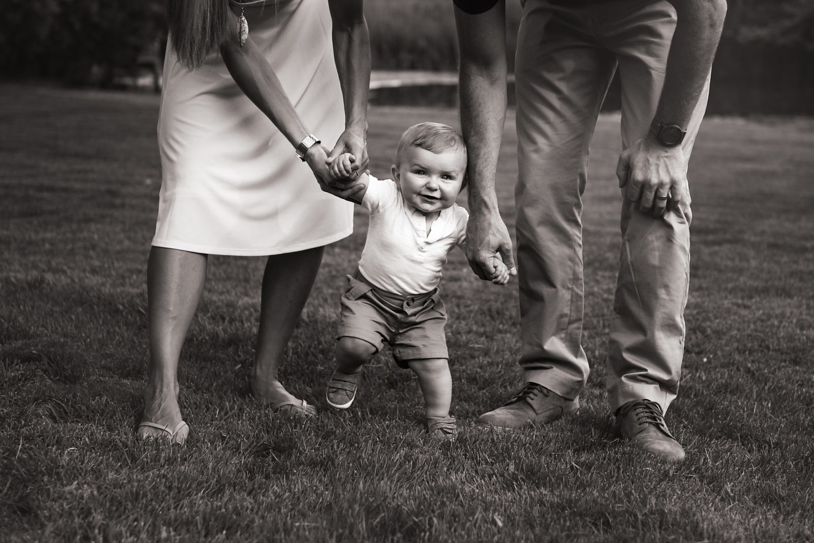 black and white family photography session